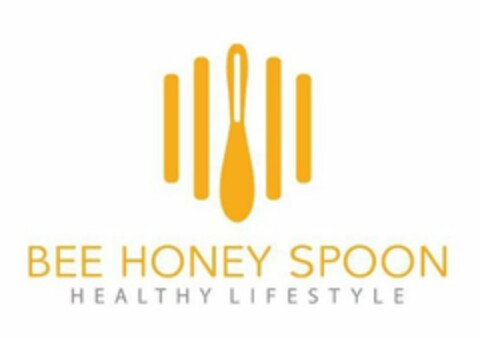 BEE HONEY SPOON HEALTHY LIFESTYLE Logo (USPTO, 15.07.2019)