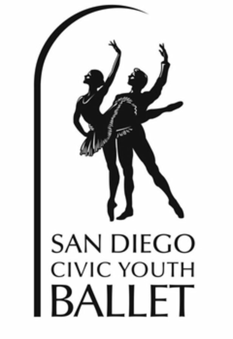 SAN DIEGO CIVIC YOUTH BALLET Logo (USPTO, 06/17/2009)