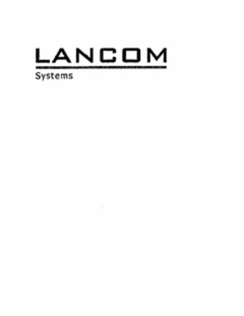 LANCOM SYSTEMS Logo (USPTO, 19.07.2013)
