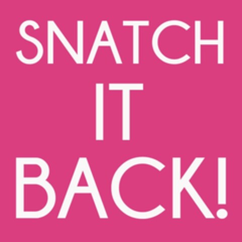 SNATCH IT BACK! Logo (USPTO, 30.10.2013)