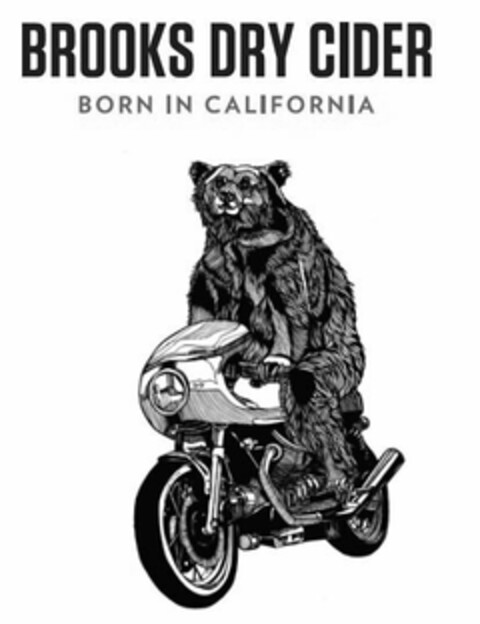 BROOKS DRY CIDER BORN IN CALIFORNIA Logo (USPTO, 13.03.2014)