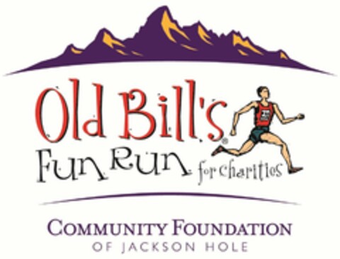 OLD BILL'S FUN RUN FOR CHARITIES COMMUNITY FOUNDATION OF JACKSON HOLE Logo (USPTO, 08.08.2014)