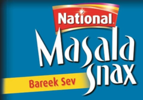 NATIONAL MASALA SNAX BAREEK SEV Logo (USPTO, 11.12.2014)