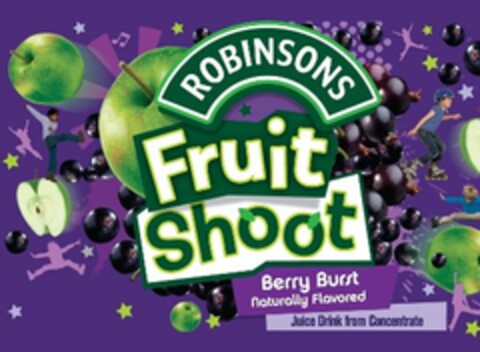 ROBINSONS FRUIT SHOOT BERRY BURST NATURALLY FLAVORED JUICE DRINK FROM CONCENTRATE Logo (USPTO, 02/05/2015)