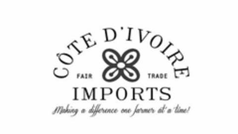 COTE D'IVOIRE FAIR TRADE IMPORTS MAKING A DIFFERENCE ONE FARMER AT A TIME! Logo (USPTO, 23.02.2016)