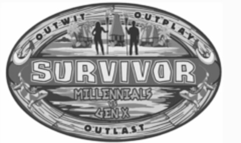 SURVIVOR OUTWIT OUTPLAY OUTLAST MILLENNIALS VS GEN X Logo (USPTO, 20.05.2016)