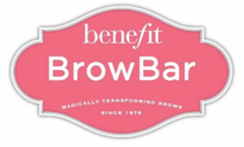 BENEFIT BROWBAR MAGICALLY TRANSFORMING BROWS SINCE 1976 Logo (USPTO, 06/20/2016)