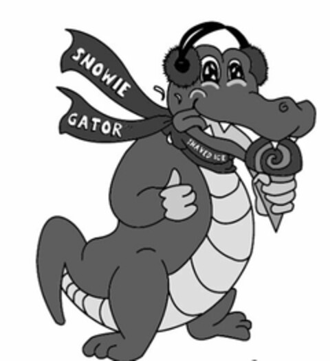 SNOWIE GATOR SHAVED ICE Logo (USPTO, 10/07/2016)