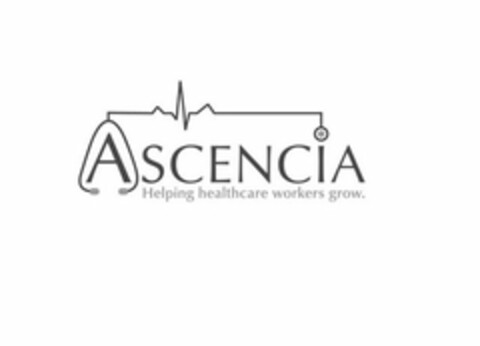 ASCENCIA HELPING HEALTHCARE WORKERS GROW. Logo (USPTO, 25.07.2017)