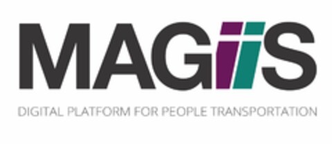 MAGIIS DIGITAL PLATFORM FOR PEOPLE TRANSPORTATION Logo (USPTO, 11.10.2018)