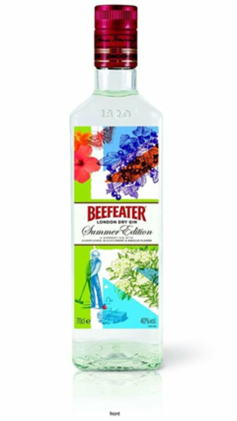 BEEFEATER LONDON DRY GIN SUMMER EDITION A SUMMERY GIN WITH ELDERFLOWER, BLACKCURRANT & HIBISCUS FLOWER  Logo (USPTO, 05/07/2010)