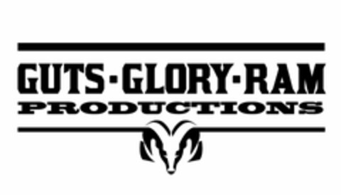 GUTS · GLORY · RAM · PRODUCTIONS Logo (USPTO, 05/12/2011)