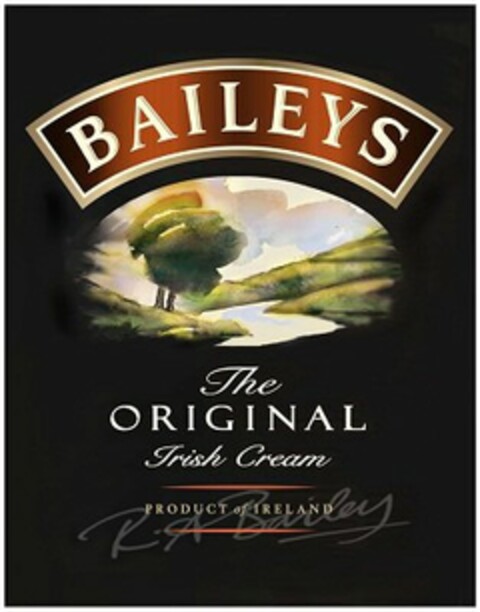 BAILEYS THE ORIGINAL IRISH CREAM PRODUCT OF IRELAND R A BAILEY Logo (USPTO, 14.02.2013)