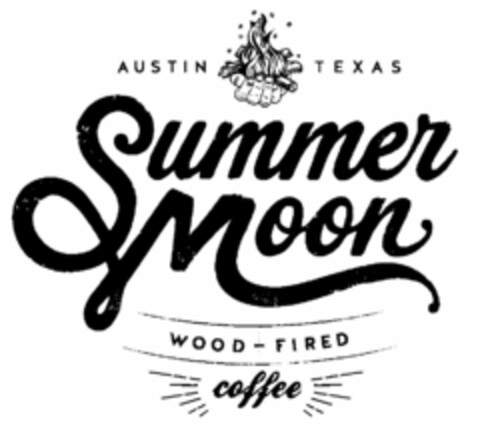 AUSTIN TEXAS SUMMERMOON WOOD - FIRED COFFEE Logo (USPTO, 05/31/2016)