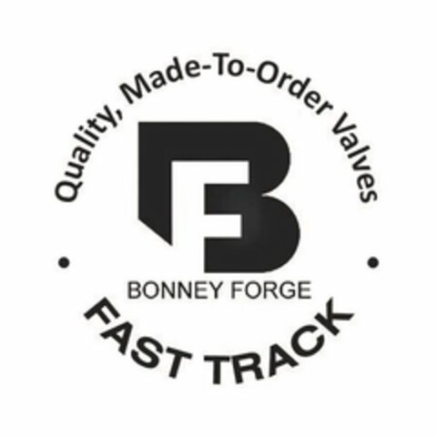 BF BONNEY FORGE QUALITY, MADE-TO-ORDER VALVES FAST TRACK Logo (USPTO, 02/07/2017)