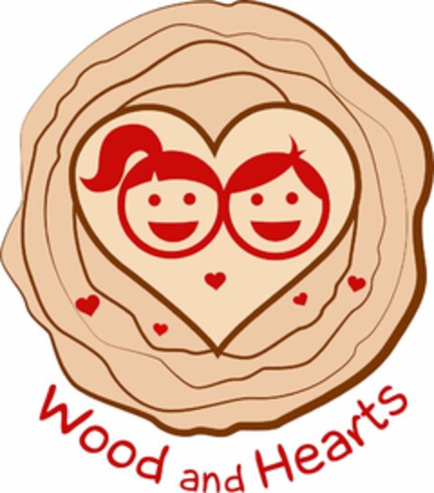 WOOD AND HEARTS Logo (USPTO, 30.07.2020)