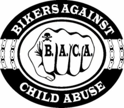 B.A.C.A. BIKERS AGAINST CHILD ABUSE Logo (USPTO, 26.08.2009)