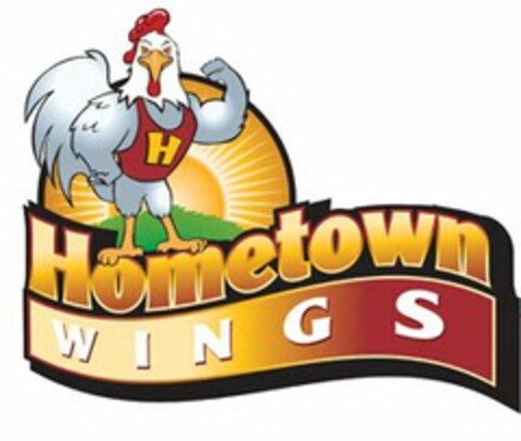 H HOMETOWN WINGS Logo (USPTO, 22.05.2010)