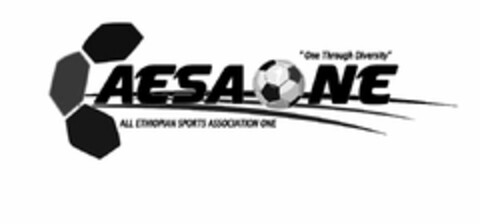 "ONE THROUGH DIVERSITY" AESAONE ALL ETHIOPIAN SPORTS ASSOCIATION ONE Logo (USPTO, 04/04/2013)