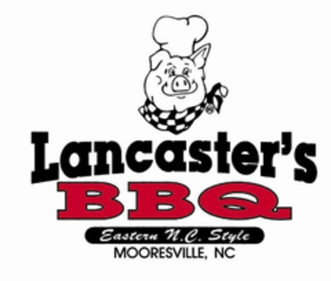 LANCASTER'S BBQ EASTERN N.C. STYLE MOORESVILLE, NC Logo (USPTO, 12/18/2014)