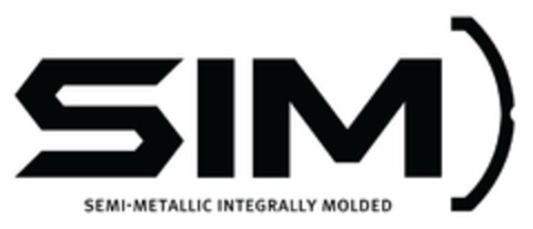 SIM SEMI-METALLIC INTEGRALLY MOLDED Logo (USPTO, 01.08.2017)