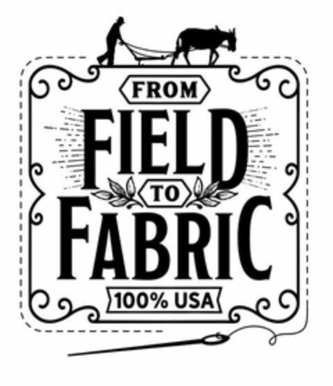 FROM FIELD TO FABRIC 100% USA Logo (USPTO, 07/22/2020)