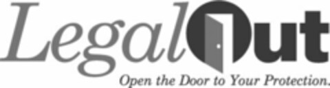 LEGALOUT OPEN THE DOOR TO YOUR PROTECTION. Logo (USPTO, 09.01.2009)