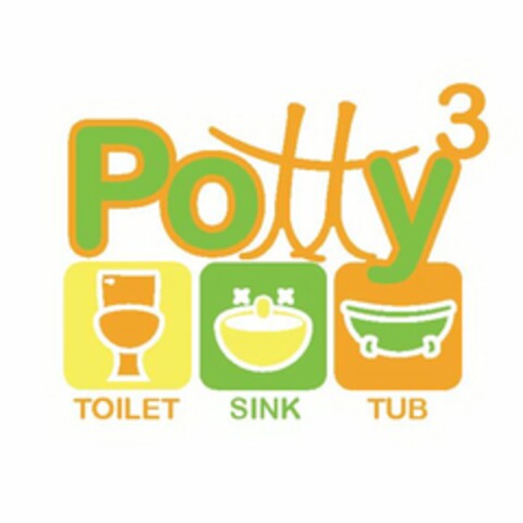 POTTY 3 TOILET SINK TUB Logo (USPTO, 11.08.2009)