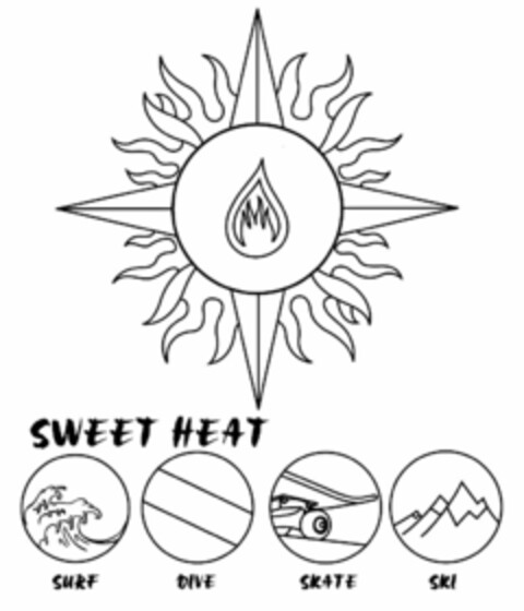 SWEET HEAT SURF DIVE SKATE SKI Logo (USPTO, 10.11.2009)