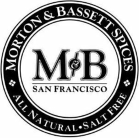 M&B SAN FRANCISCO MORTON & BASSETT SPICES ALL NATURAL SALT FREE Logo (USPTO, 02/08/2010)