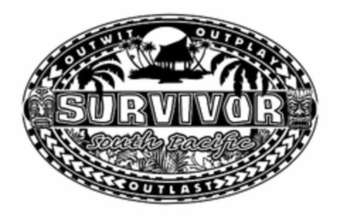 SURVIVOR SOUTH PACIFIC OUTWIT OUTPLAY OUTLAST Logo (USPTO, 05/16/2011)