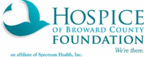 HOSPICE OF BROWARD COUNTY FOUNDATION WE'RE THERE. AN AFFILIATE OF SPECTRUM HEALTH, INC. Logo (USPTO, 09.06.2011)