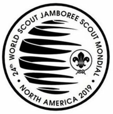 24TH WORLD SCOUT JAMBOREE SCOUT MONDIALNORTH AMERICA 2019 Logo (USPTO, 06/19/2017)