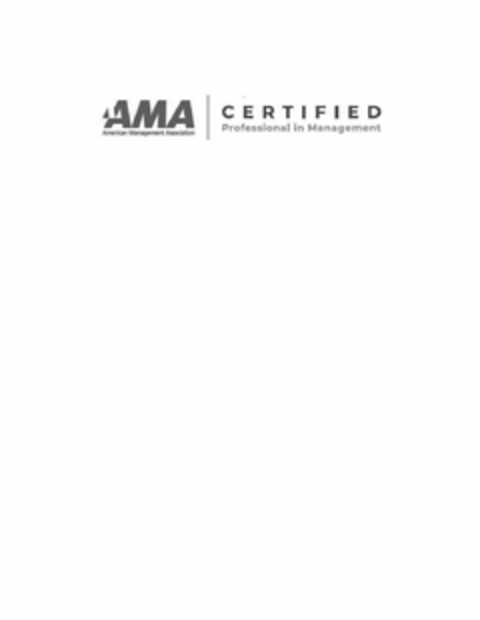 AMA AMERICAN MANAGEMENT ASSOCIATION CERTIFIED PROFESSIONAL IN MANAGEMENT Logo (USPTO, 16.08.2019)