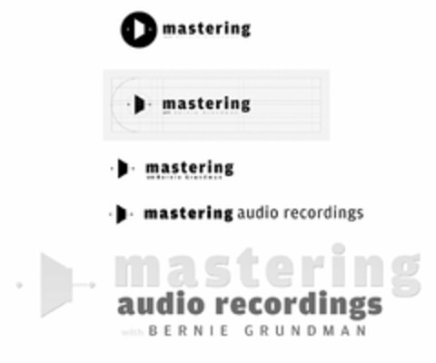 MASTERING WITH BERNIE GRUNDMAN MASTERING WITH BERNIE GRUNDMAN MASTERING WITH BERNIE GRUNDMAN MASTERING AUDIO RECORDINGS MASTERING AUDIO RECORDINGS WITH BERNIE GRUNDMAN Logo (USPTO, 23.05.2011)