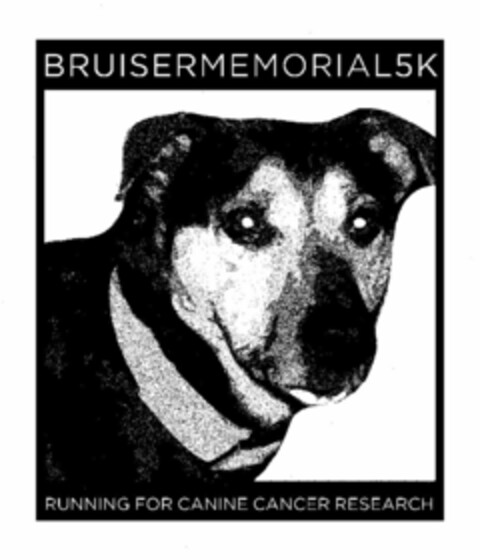 BRUISERMEMORIAL5K RUNNING FOR CANINE CANCER RESEARCH Logo (USPTO, 06/01/2011)