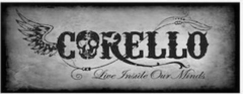 CORELLO LIVE INSIDE OUR MINDS Logo (USPTO, 27.04.2012)