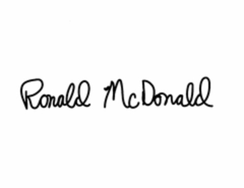 RONALD MCDONALD Logo (USPTO, 13.06.2012)