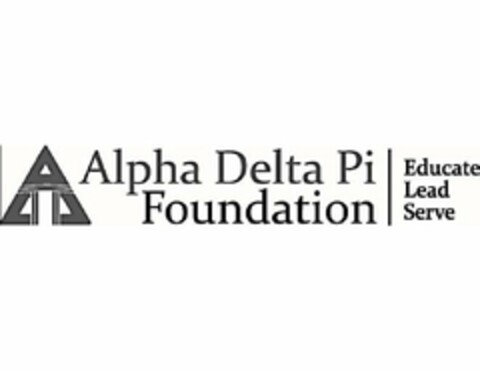 ALPHA DELTA PI FOUNDATION EDUCATE LEAD SERVE Logo (USPTO, 02.04.2013)