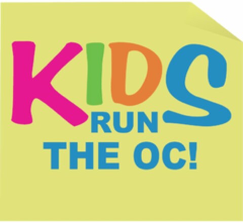 KIDS RUN THE OC! Logo (USPTO, 23.09.2015)