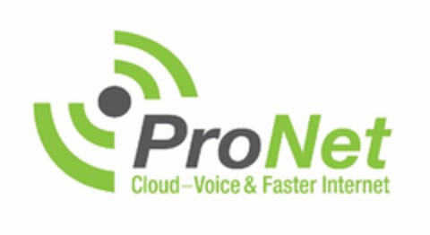 PRONET CLOUD-VOICE & FASTER INTERNET Logo (USPTO, 24.09.2015)