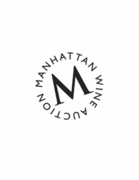 M MANHATTAN WINE AUCTION Logo (USPTO, 10/26/2009)