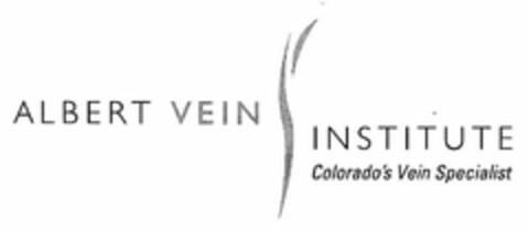 ALBERT VEIN INSTITUTE COLORADO'S VEIN SPECIALIST Logo (USPTO, 01.12.2009)