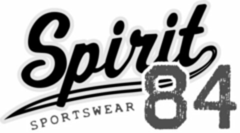 SPIRIT 84 SPORTSWEAR Logo (USPTO, 02/18/2011)