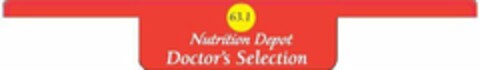 NUTRITION DEPOT DOCTOR'S SELECTION 63.1 Logo (USPTO, 09.03.2011)