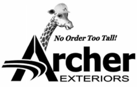 A NO ORDER TOO TALL! ARCHER EXTERIORS Logo (USPTO, 27.03.2015)