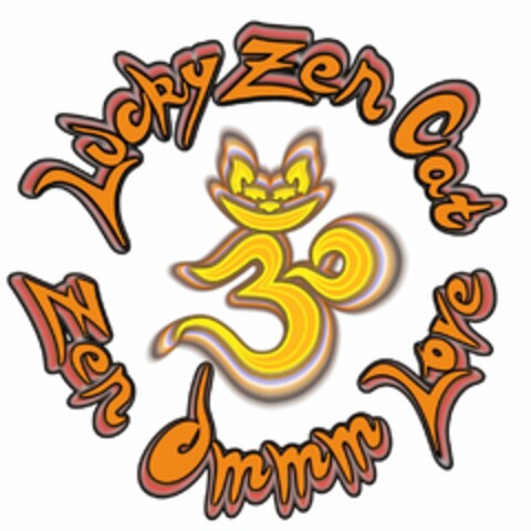 LUCKY ZEN CAT ZEN OMMM LOVE Logo (USPTO, 22.04.2015)