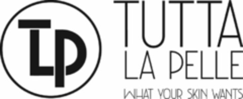 TLP TUTTA LA PELLE WHAT YOUR SKIN WANTS Logo (USPTO, 02/03/2017)