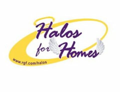 HALOS FOR HOMES WWW.RGF.COM/HALOS Logo (USPTO, 05/17/2017)