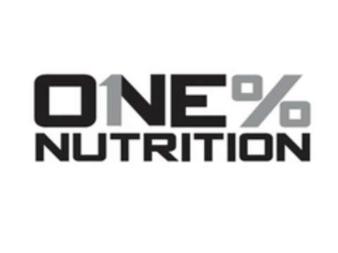 ONE % NUTRITION Logo (USPTO, 13.12.2017)